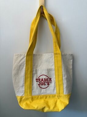 Trader Joe's Yellow Canvas Mini Tote